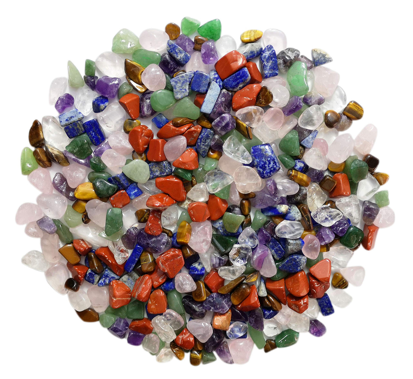 Mina Heal Chakra Stones Collection, Tumbled and Polished Natural Crystals, Mixed 7 Chakra Stones for Meditation, Energy Balance and Decorative Use (1Pound, 10-20mm)