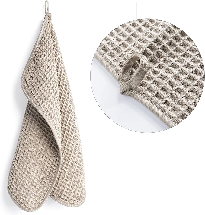 POLYTE 430 GSM Microfiber Lint Free Washcloth Face Towel, 13 x 13 in, 4 Pack