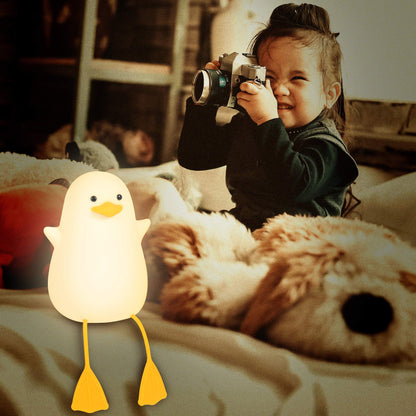 YuanDian Cute Duck Night Light, Gifts for Women Teen Girls Baby,Night Lights for Kids Bedroom, Cute Christmas Seagull Chick Silicone Nightlights for Children Toddler.