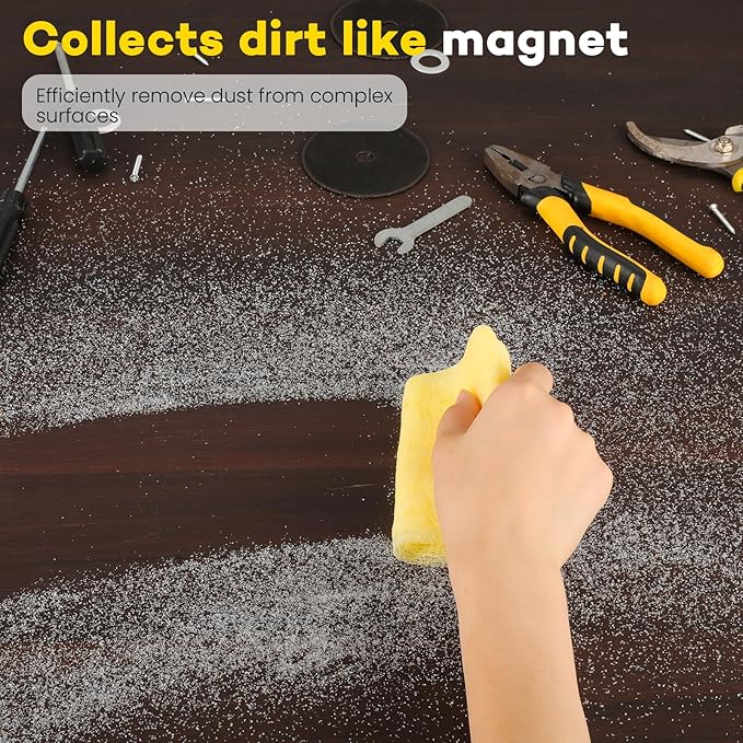 CAREGY 16Pcs Tack Cloth for Removing Dust from Woodworking, Sanding Particles