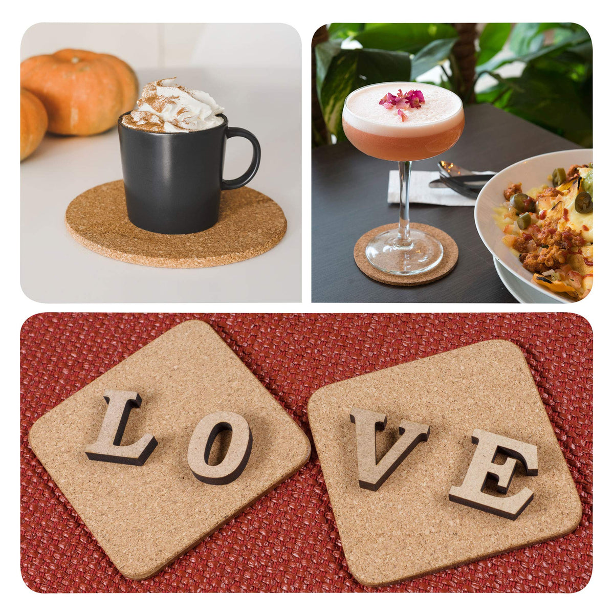 uxcell Cork Coasters Wooden Trivet Drinks Mats, Round 3.5 Inch Diameter, 0.16 Inch Thick for Home Bar Kitchen Restaurant Lab, Yellow, Pack of 30
