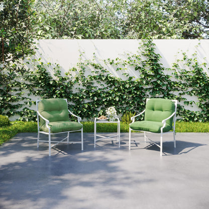 BOSSIMA Outdoor Indoor High Back Chair Tufted Cushions Comfort Replacement Patio Seating Cushions Deep Green