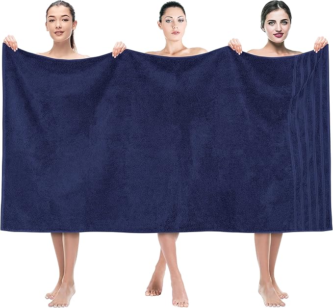 American Soft Linen 35x70 Jumbo Large Bath Towel, 600 GSM 100% Cotton Turkish