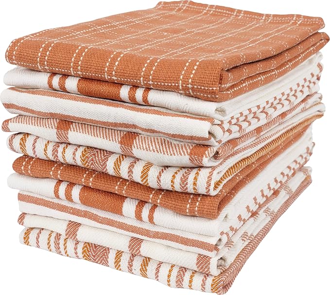 KAF Home Assorted Flat Kitchen Towels | 100% Cotton