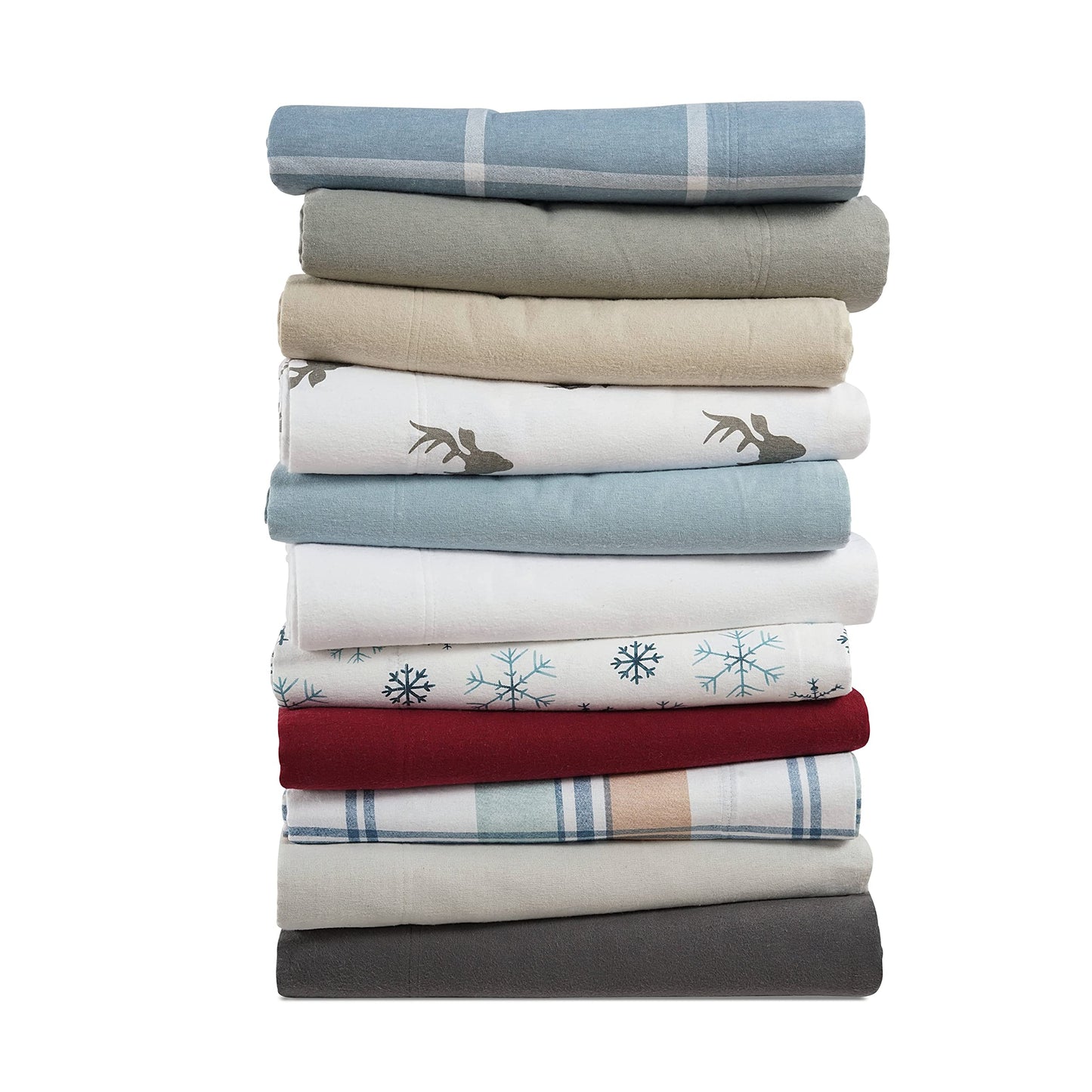 LANE LINEN 100% Cotton Queen Flannel Sheets - Brushed for Extra Softness - Queen Size 100% Cotton Sheets Queen Size Bed Set - Warm & Cozy Flannel Winter Bed Sheets, 15" Deep Pocket - Polka Dot Blue
