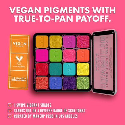 NYX PROFESSIONAL MAKEUP, Ultimate Shadow Palette, Eyeshadow Palette - I Know That's Bright