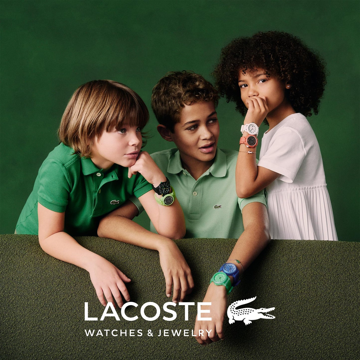 Lacoste Analogue Quartz Watch for Kids LACOSTE.12.12 Kids Collection with Black Silicone Bracelet - 2030042