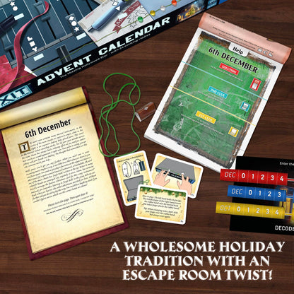 Thames & Kosmos EXIT: Advent Calendar - The Missing Hollywood Star, Escape Room Card Game, Family Games for Game Night, Holiday Season Games for Adults and Kids, for 1+ Players, Age 10+