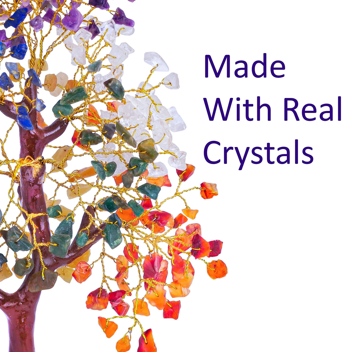 Reikved 7 Chakra Tree of Life, Crystals and Healing Stones, Birthday Gifts for Women - Crystal Tree for Positive Energy, Home Office Decor, Cool for Women Under 30, Secret Santa Gift