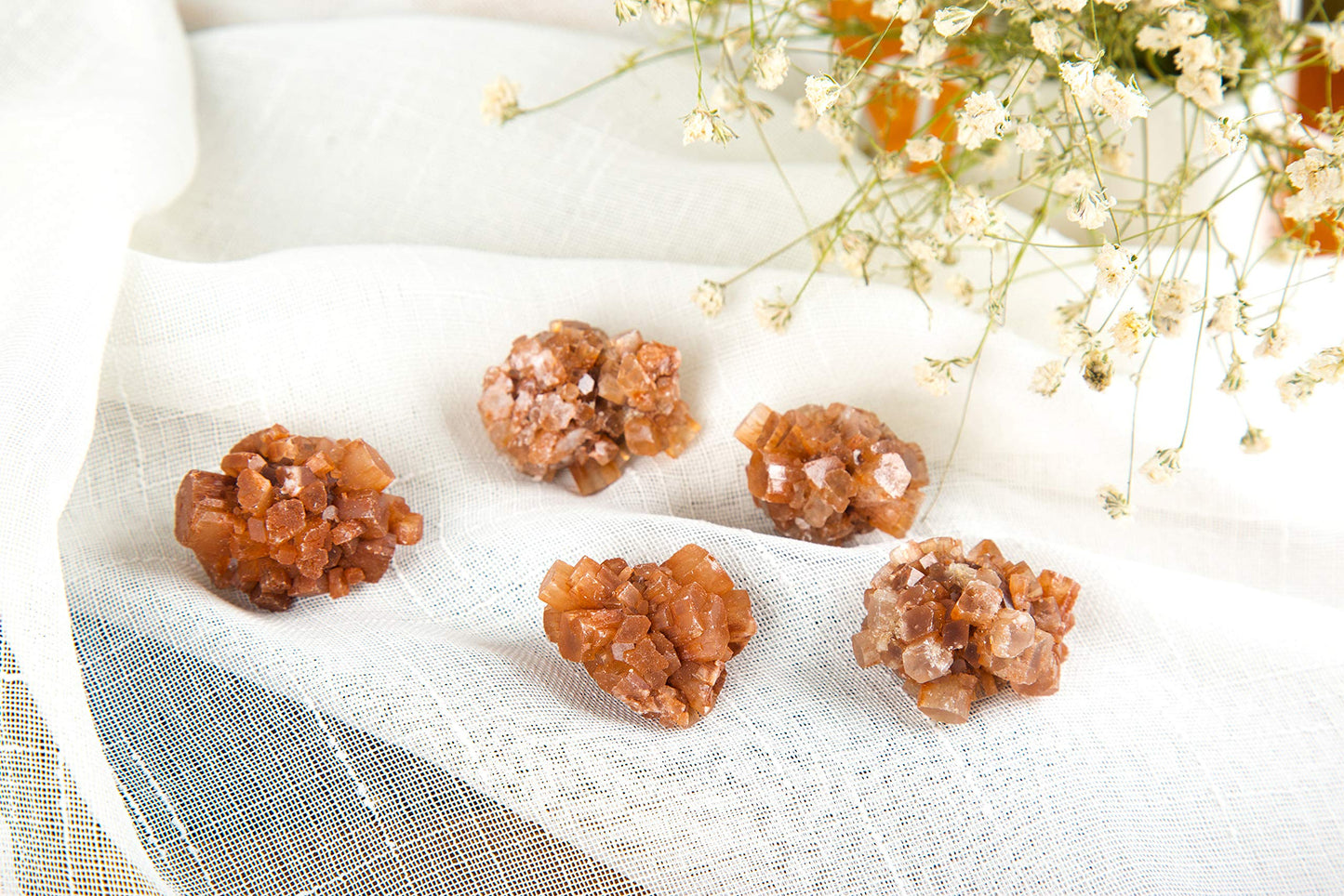 JIC Gem 10 pcs Beautiful Natural Aragonite Crystal Cluster Healing Crystal Quartz Cluster Irregular Home Decoration Specimen Figurine（3-4cm