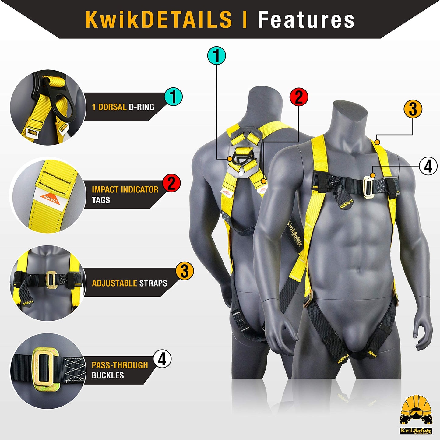 KwikSafety - Charlotte, NC - TSUNAMI BUNDLE [Premium BRAIDED ROPE] Vertical Lifeline, Safety Harness, Safety Lanyard, Cross Arm Strap, Tool Lanyard, Roof Anchor, 20L Dry Bag ANSI OSHA | 100 FT.