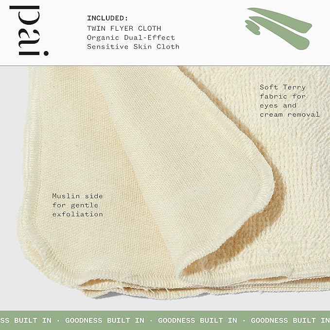 Pai Skincare - The Twin Flyer Organic Dual-Effect Face Cloth | Natural