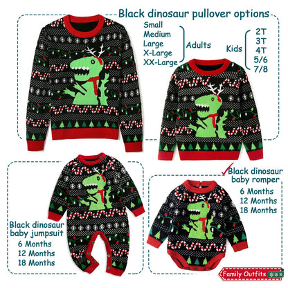 Simplee kids Baby Boys Girls Ugly Christmas Sweater Romper Winter Knitted Pullover Onesies for 12 Months Black