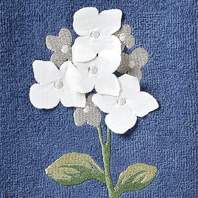 SKL Home Farm Hydrangea 100% Cotton 3D Embroidered 2pc Hand Towel Set,