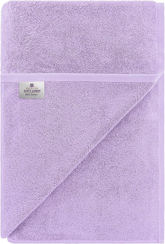 American Soft Linen 100% Cotton 600 GSM Turkish 40x80 Oversized Bath Towel Sheet