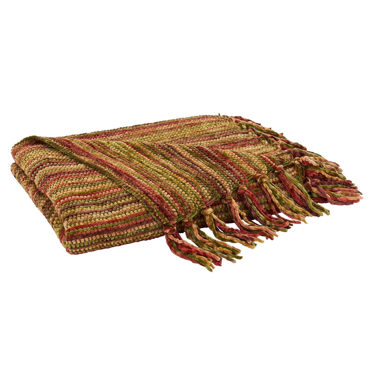 SARO LIFESTYLE Multicolor Chenille Throw Blanket, Multi, 50"x60"