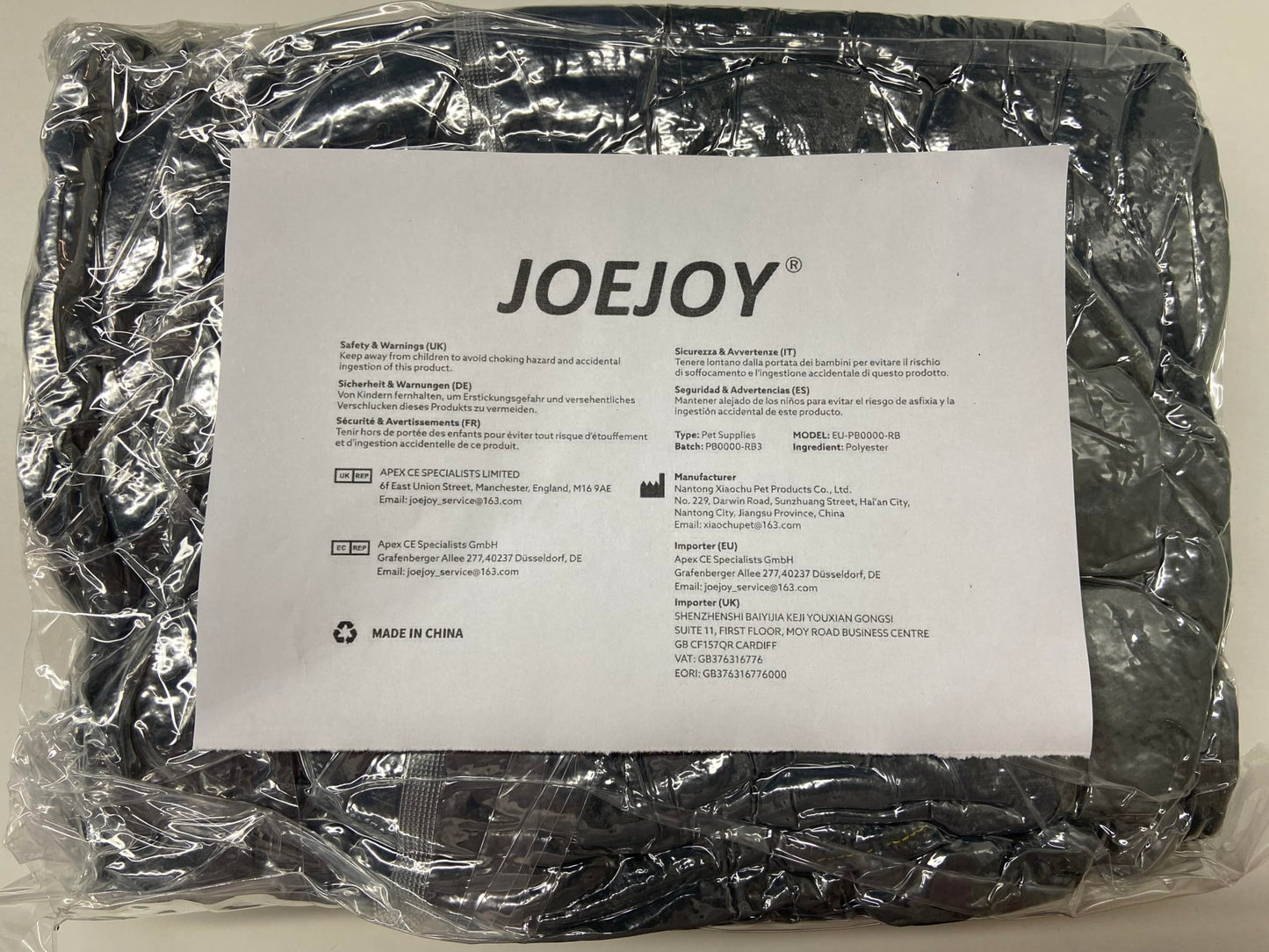 JOEJOY Dog Bed Medium - Washable Rectangle Dog Beds, Anti-Anxiety, Soft Plush Non-Slip Bottom Pet Bed - Small | Medium | Large Size Mattress Mat, Grey