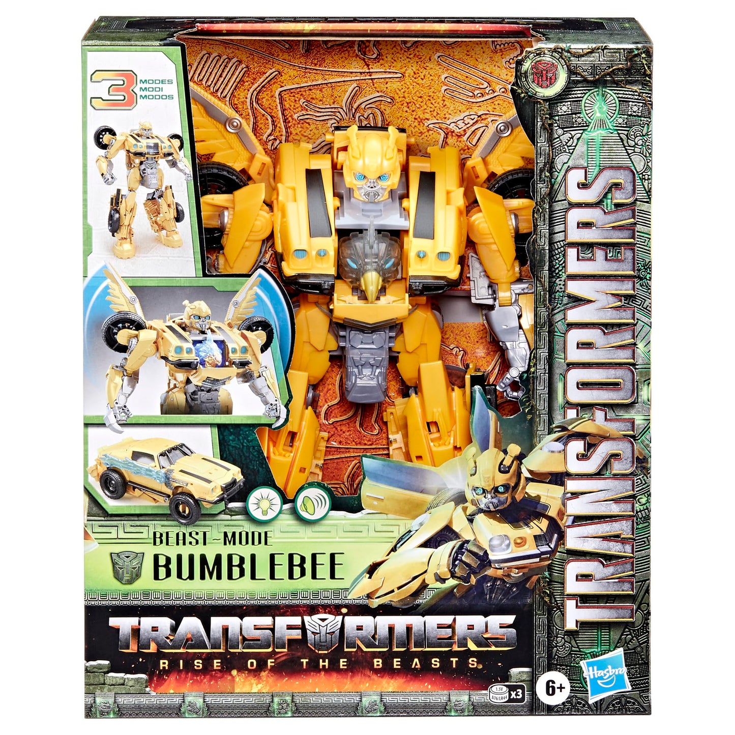 Transformers Toys Rise of the Beasts Film, Beast-Mode Bumblebee Action Figure, Ages 6 and up, 25 cm