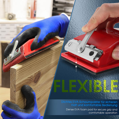 S&R Sandpaper Set with Hand Sanding Block – 80 Sheets (P40–P400) | 93 x 230 mm | 165 x 85 mm Manual Sander | Ideal for Wood, Metal, Plastic, and More