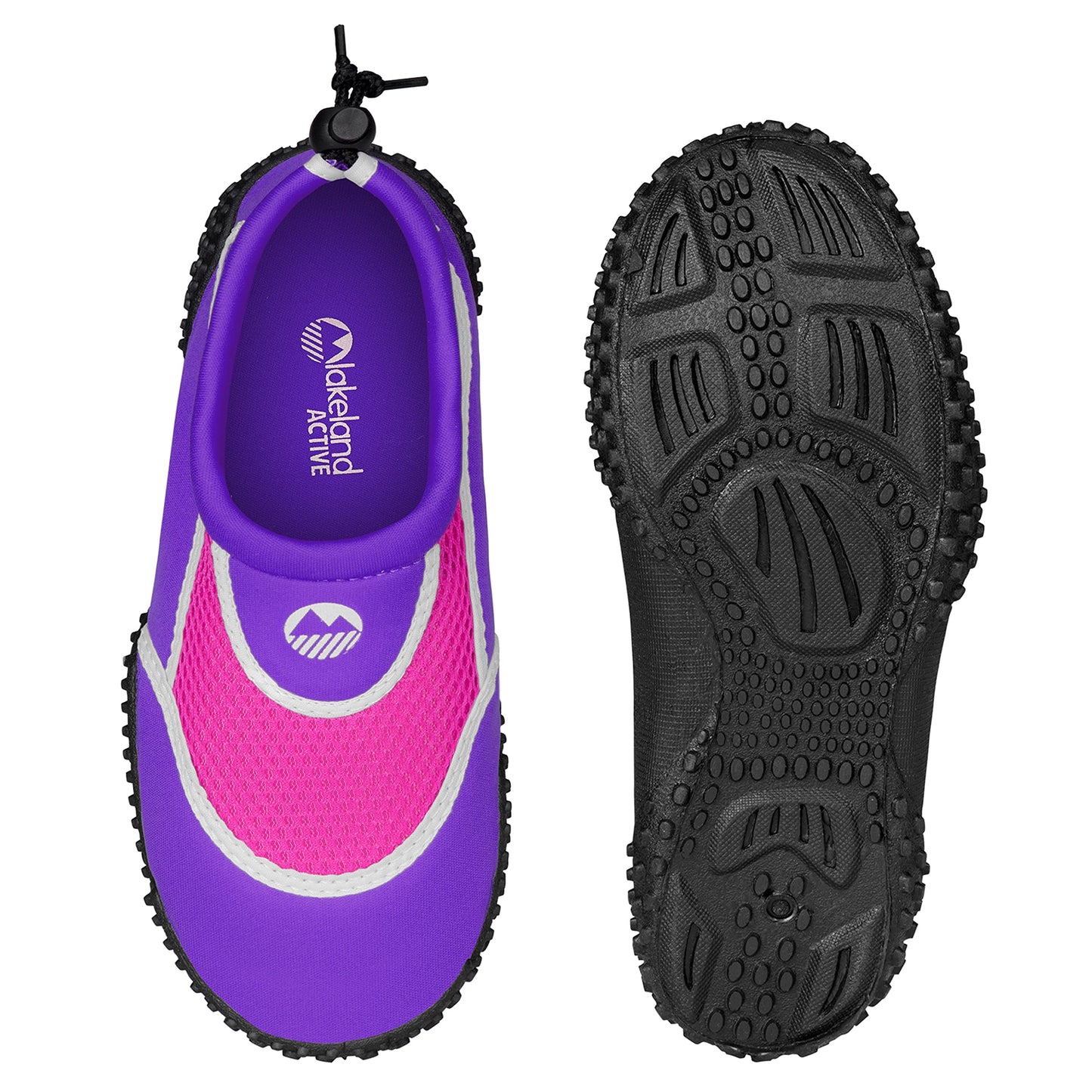 Lakeland Active Girl's Eden Aquasport Water Shoes Holiday Surf Sea Barefoot Swimming Paddleboard - Purple/Pink/White - 3 UK