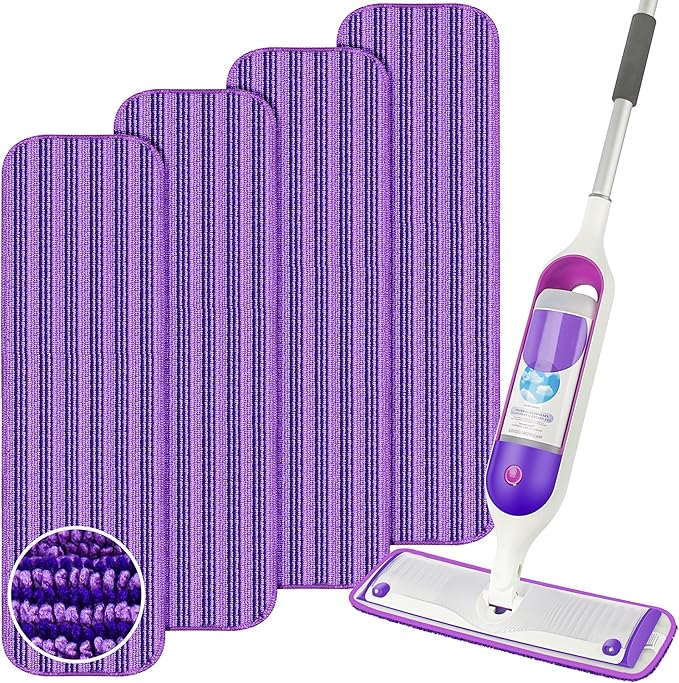 Reusable Mop Refills Pads for Swiffer PowerMop, 4 Pack Power Mop Refill Pads