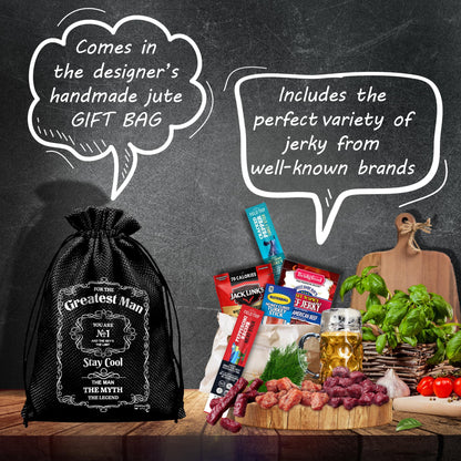 Beef Jerky Gift Baskets For Men - Meat And Cheese Gift Baskets, Birthday Gifts For Men Who Have Everything With Beef Jerky Variety Pack - Gifts For Dads & Fathers Day