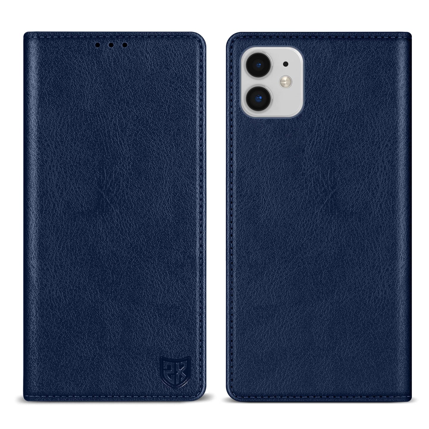 ZZXX for iPhone 11 Wallet Case with [RFID Blocking] Card Slot Stand Strong Magnetic Leather Flip Fold Protective Phone Case for iPhone 11 Case Wallet(Blue-6.1 inch)