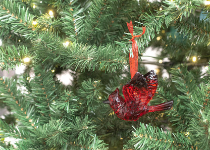 Department 56 Acrylic Christmas Basics Cardinal Bird Hanging Ornament, 3.125 Inch, Red