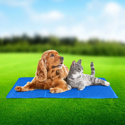 Vivo Technologies Hello Summer Dog Cooling Mat - Durable Pet Cool Mat Non-Toxic Gel Self Cooling Pad, Great for Dogs Cats in Hot Summer - Large 60 X 90cm