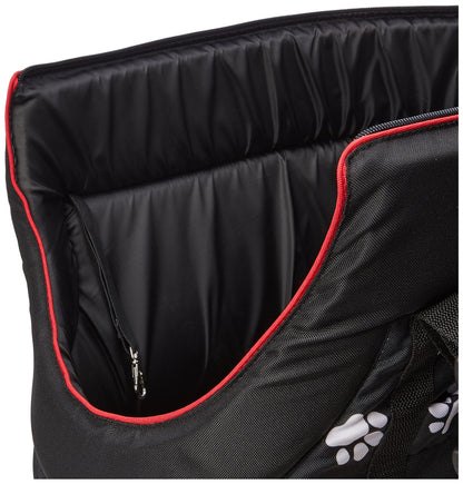 Hobbydog Transport Bag for Dogs and Cats, Size 3, Black with Paws Print