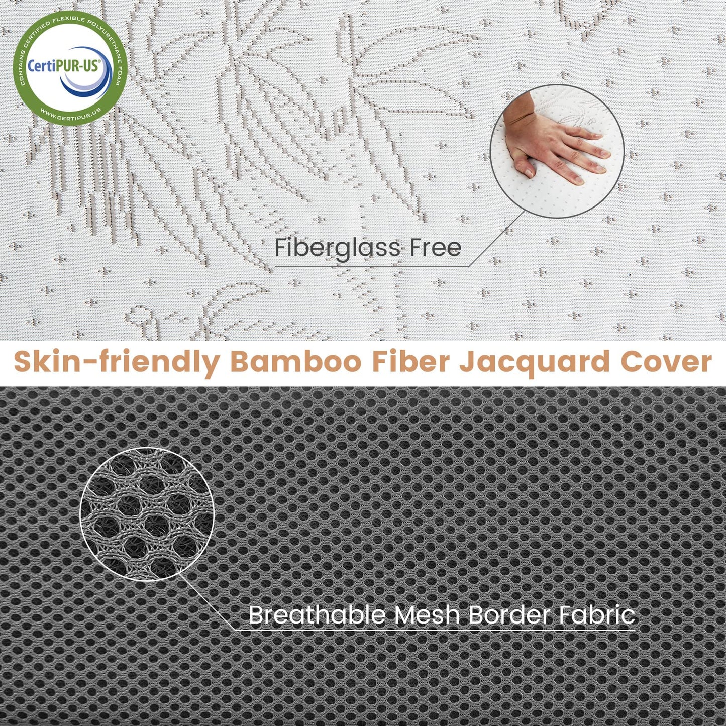 Giantex Folding Mattress, 4 Inch Gel-Infused Tri-fold Mattress with Bamboo Cover & Carry Bag, CertiPUR-US Certified, Foldable Cooling Mattress Topper for Guest Room Dorm RV Camp Floor, Full