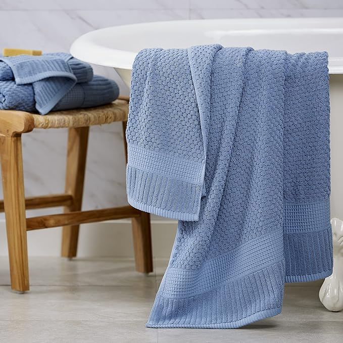 NY Loft 100% Cotton Hand Towel 6 Pack | Super Soft & Absorbent Quick-Dry Hand