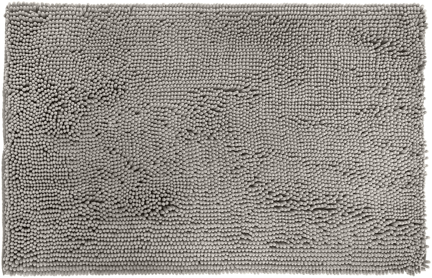 Amazon Basics Non-Slip Chenille Microfiber Bathroom Bath Mat, 53 x 87 cm, Platinum
