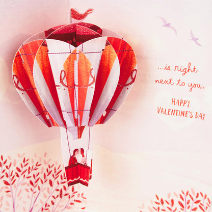 Hallmark Paper Wonder Valentines Day Pop Up Card for Significant Other (Hot Air Balloon Valentine)