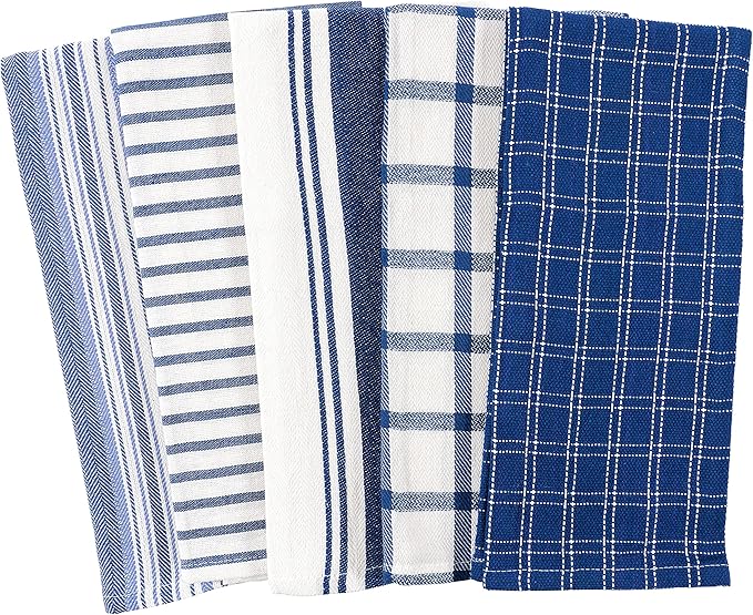 KAF Home Assorted Flat Kitchen Towels | 100% Cotton