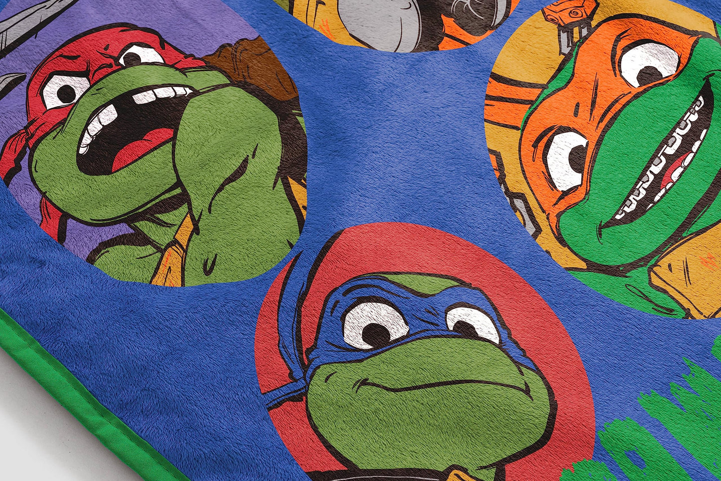 Jay Franco Plush Throw Blanket – 46" x 60" Inches Kids Hero Soft & Cozy Fleece Throw for Bedroom & Couch Décor, Official Licensed Product, Blue - Teenage Mutant Ninja Turtles