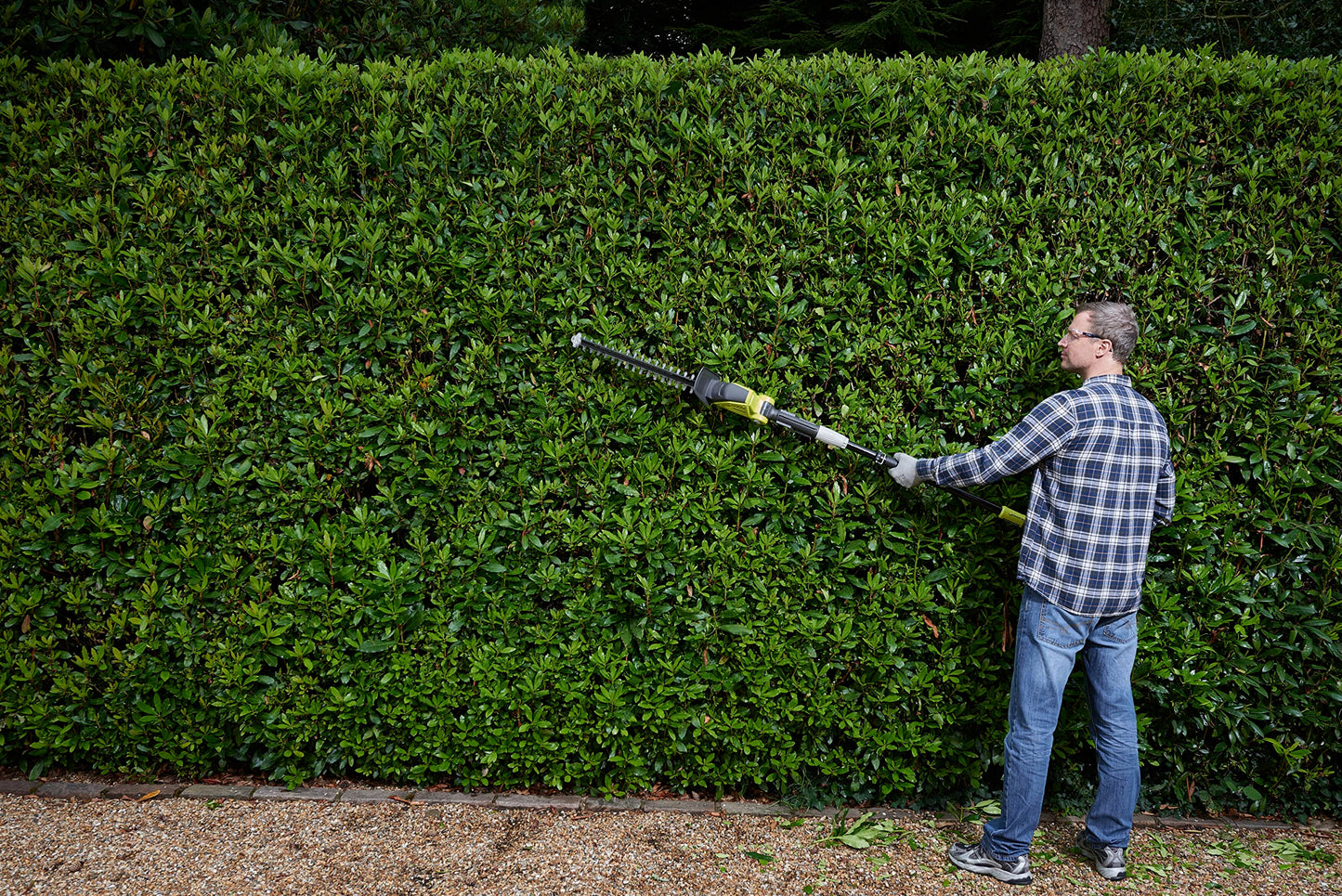 Ryobi ONE+ 18V OPT1845 Cordless Pole Hedge Trimmer, 45cm Blade (Body Only)