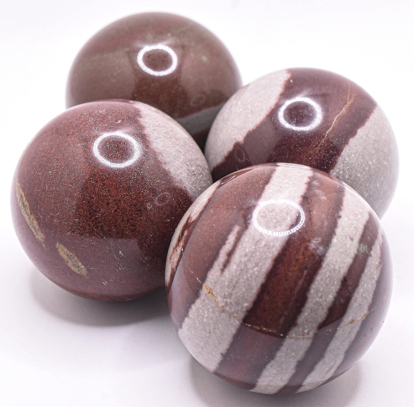 HQRP 48mm Shiva Lingam Sphere Polished Natural Narmada River Lingham Gemstone Crystal Mineral Collectible Décor Ball - India + Stand (1PC)