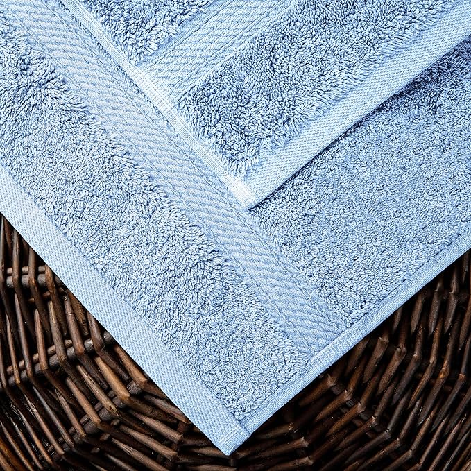 SUPERIOR Egyptian Cotton Pile 10 Piece Towel Set, Includes 2 Bath, 4 Hand