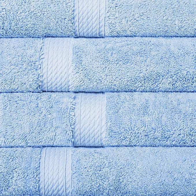 SUPERIOR Egyptian Cotton Pile 10 Piece Towel Set, Includes 2 Bath, 4 Hand