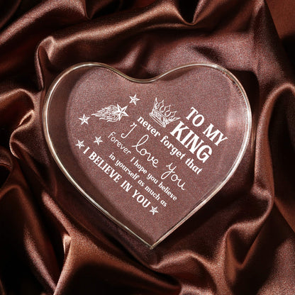 Valentines Day Gifts for Him Boyfriend Husband, Mens Valentines Day Gifts, Anniversary I Love You Gifts for Him, Men's Heart Shaped Acrylic Block -Fathers Day Birthday Gifts for Husband