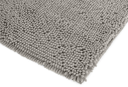 Amazon Basics Non-Slip Chenille Microfiber Bathroom Bath Mat, 53 x 87 cm, Platinum