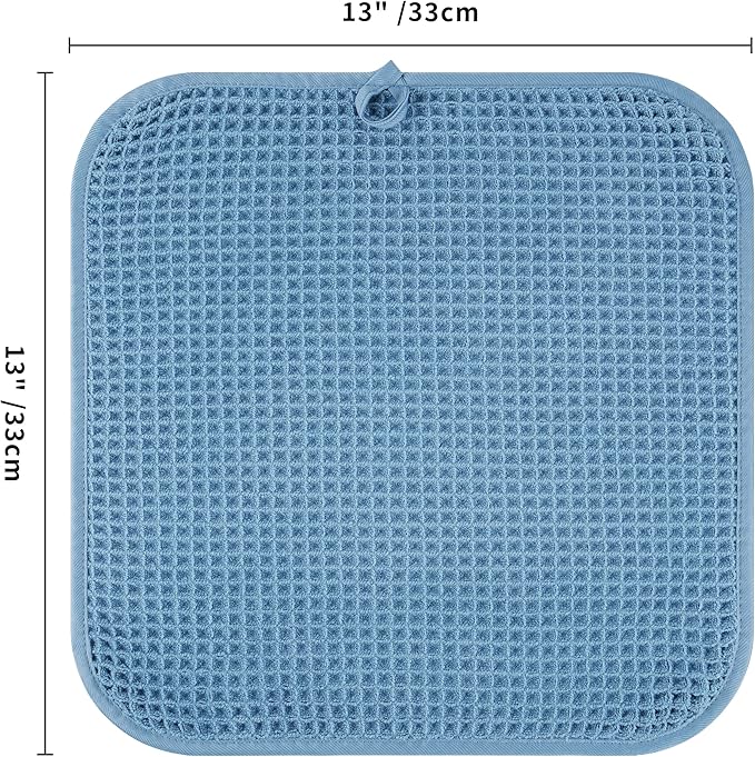 Microfiber Waffle Face Towels, 2 Pieces, Fast Drying, Lint Free 430 GSM
