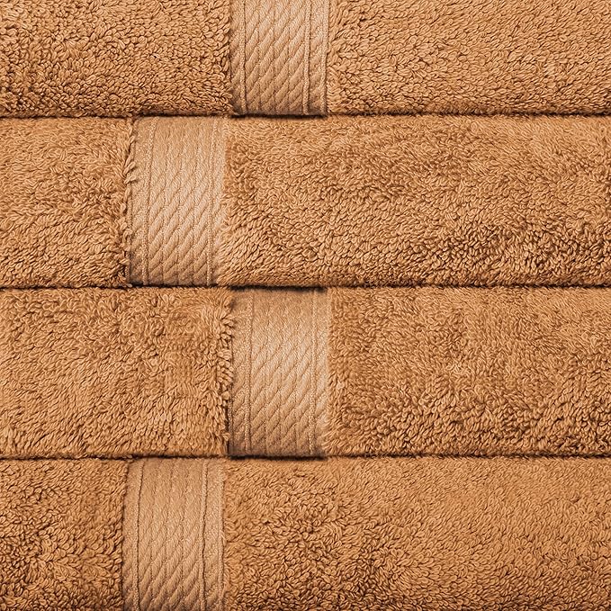 SUPERIOR Egyptian Cotton Pile 10 Piece Towel Set, Includes 2 Bath, 4 Hand