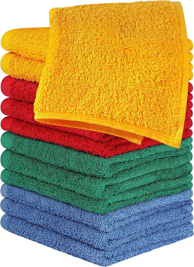 Utopia Towels 12 Pack Cotton Washcloths Set