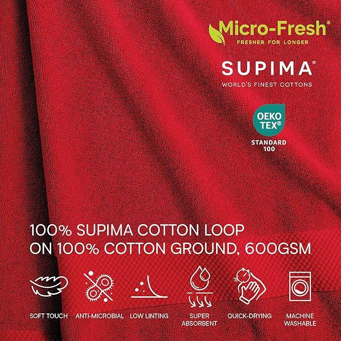 Lacoste Heritage 100% Supima Cotton Tub Mat, Formula One, Premium Super Soft