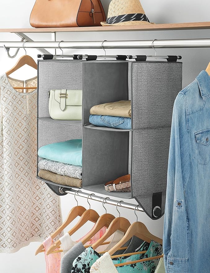 Whitmor 4 Section Fabric Closet Organizer Shelving