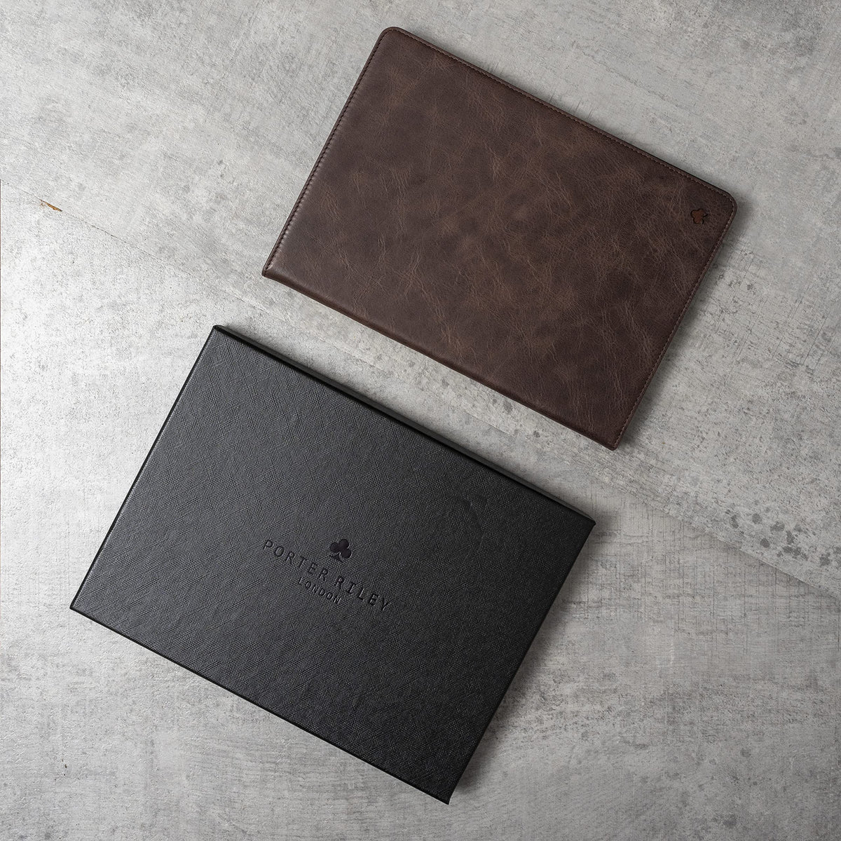 Porter Riley - Leather Case for iPad Pro 12.9" 6th / 5th / 4th Gen. Premium Genuine Leather Stand/Cover/Flip Case (Chocolate Brown)