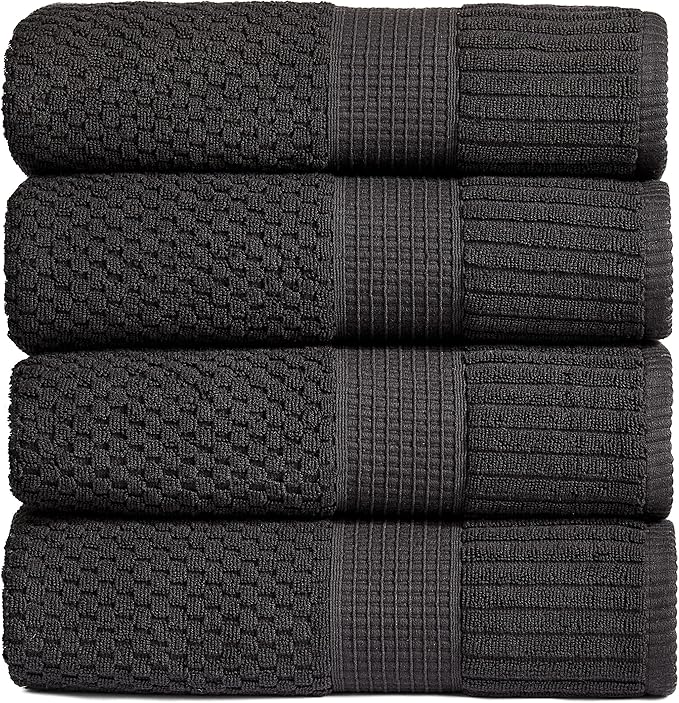 NY Loft Bath Towel 4 Pack, 100% Cotton, Super Soft & Absorbent, Premium Thick