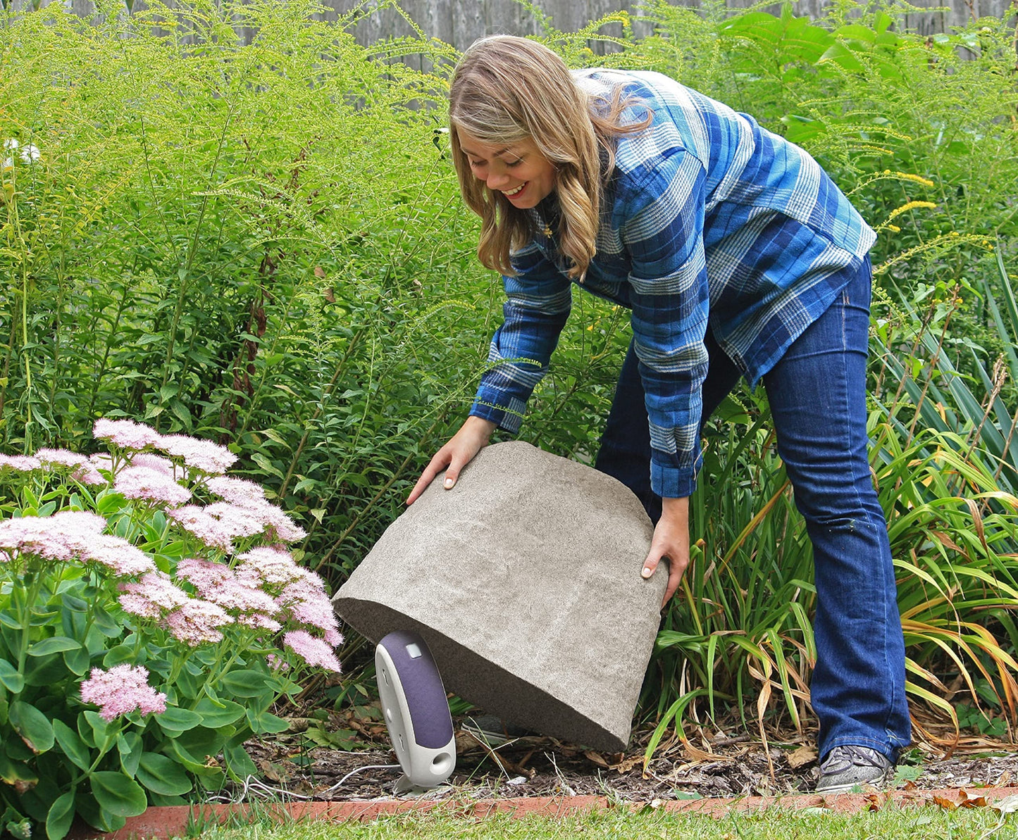 Emsco Group 2282 Natural Granite Appearance – Extra Large & Tall – Lightweight – Easy to Install Landscape Rock, Large & 2182 Medium – Lightweight Landscape Rock-Resin, Sandstone